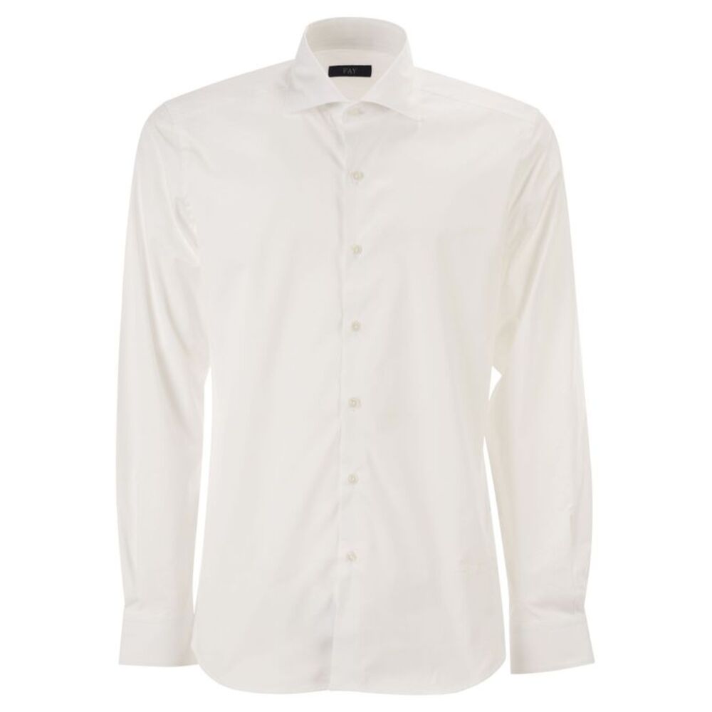 Fay Men Regular Fit Shirt In Stretch Poplin